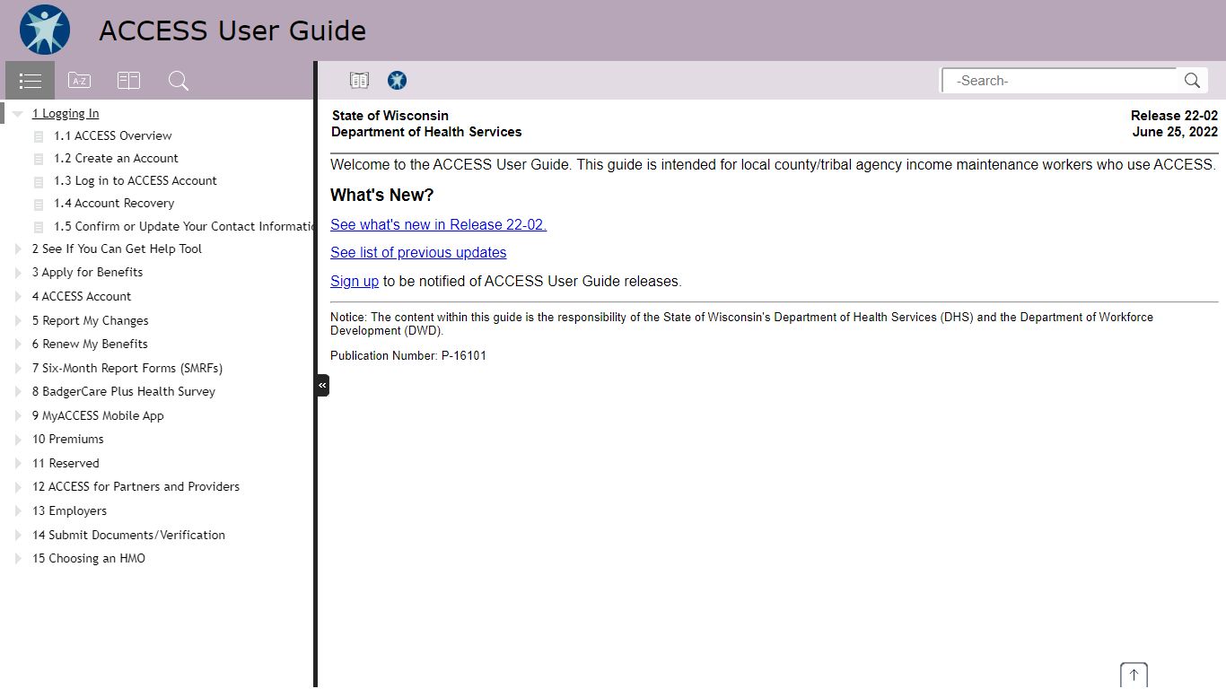 ACCESS User Guide - Wisconsin